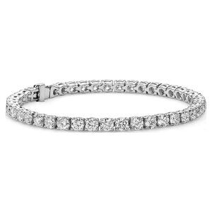 NEW Olivia 18k White Gold Plated Tennis Bracelet w/ Simulated Diamond Crystals
